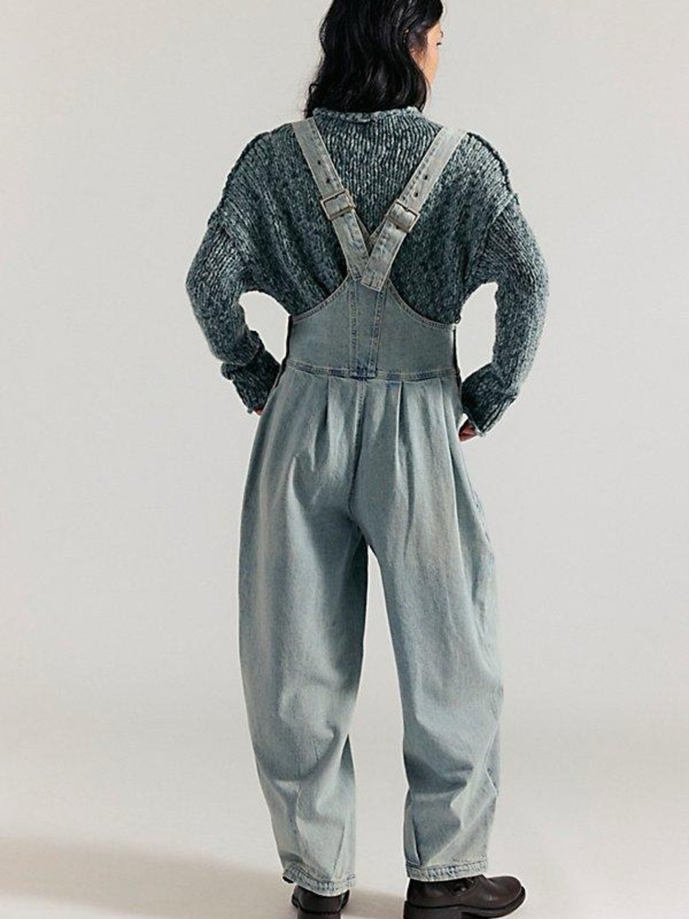 We The Free “Felix” Bleach Indigo Sky Denim Overalls Sz S NWT